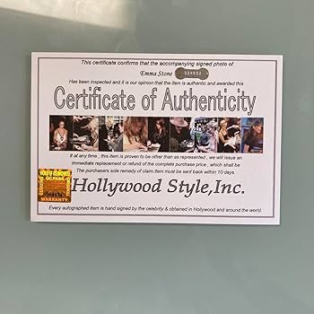 Amazon.co.jp: エマストーン直筆サイン入り写真…ララランド…Emma